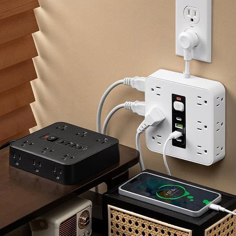 PowerHub Max™ — Smart Surge Protector with USB & Type-C Fast Charging
