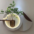 AuraCraft™ Luxe LED Wall Art – Floating Shelf & Ambient Wall Lamp