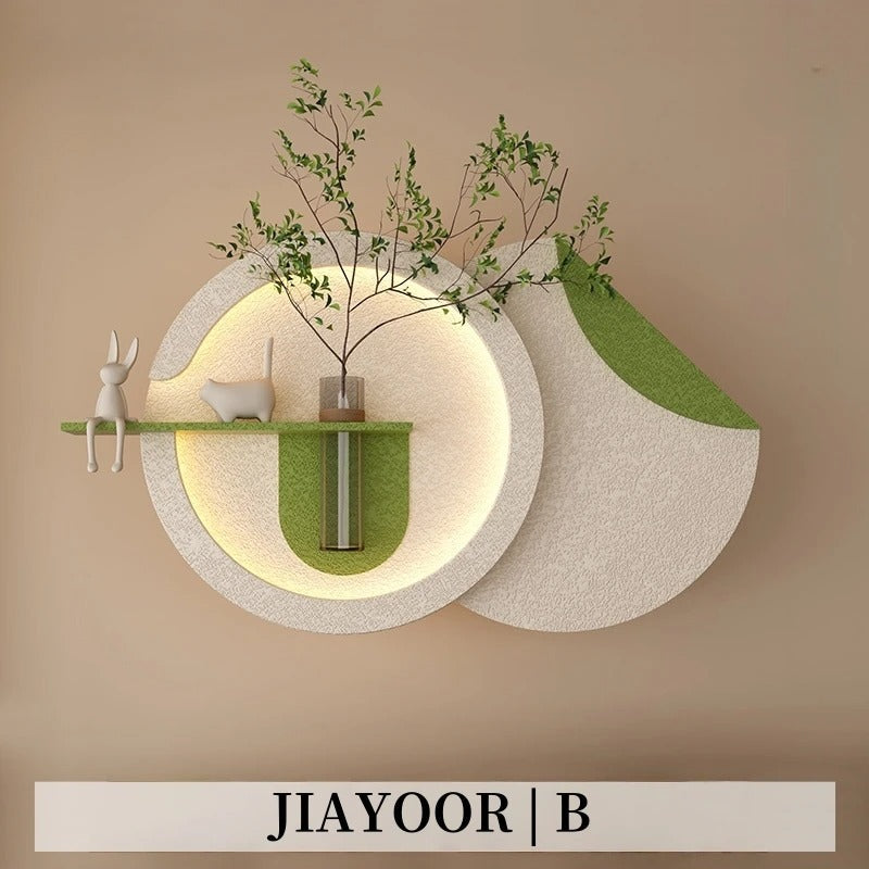 AuraCraft™ Luxe LED Wall Art – Floating Shelf & Ambient Wall Lamp