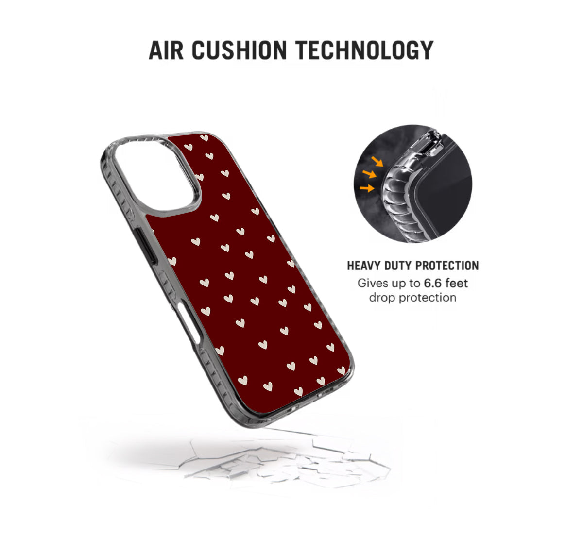 Hearts Print Pattern Stride 2.0 Phone Case Cover