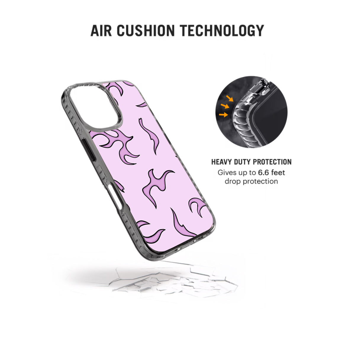 Pink Flames Pattern Stride 2.0 Phone Case Cover