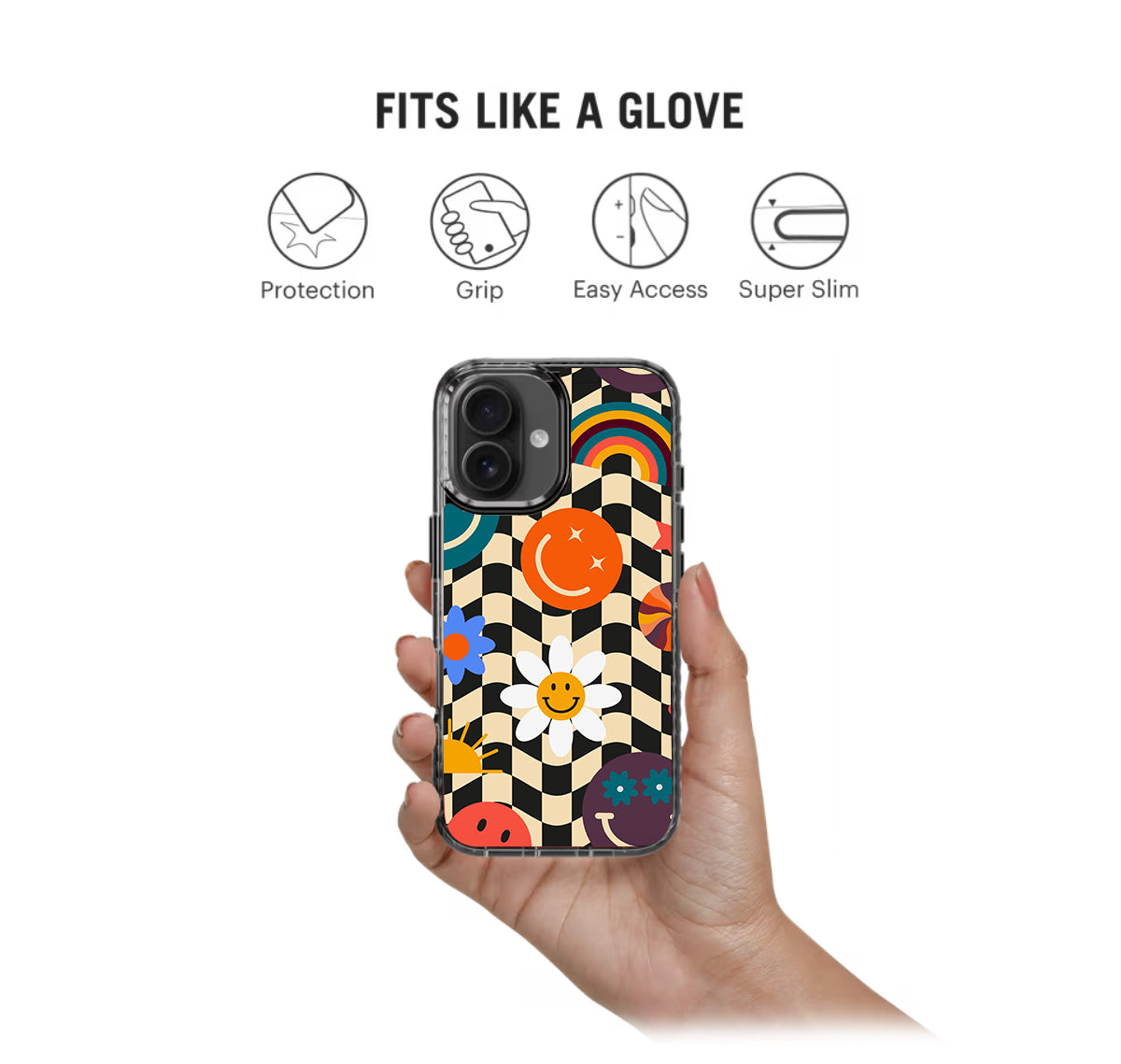Floral Checkers Pattern Stride 2.0 Phone Case Cover